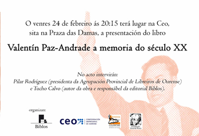 Presentación do libro “Valentín Paz-Andrade a memoria do século XX”