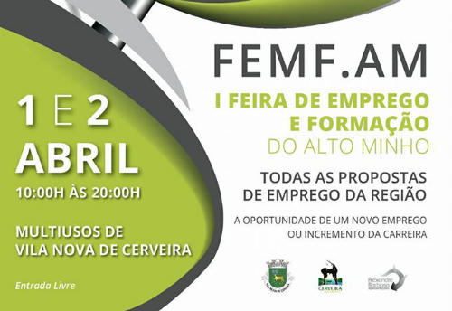 1ª Feira de Emprego e Formação do Alto Minho a 1 e 2 de abril