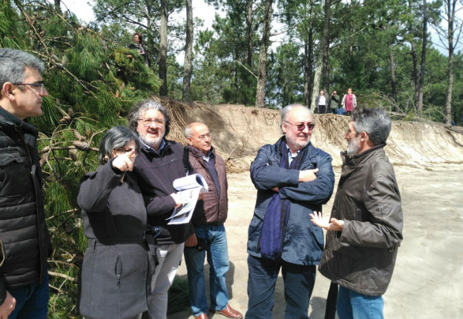 Os Socialistas da Guarda trasladan o problema do deterioro no litoral do esteiro do Miño ata os parlamentos Galego e Español