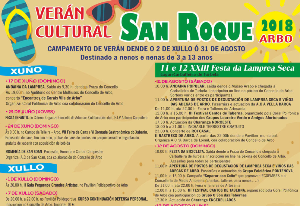 Verán Cultural Arbo “San Roque 2018 “