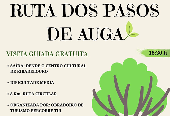 Visita guiada gratuíta á Ruta dos Pasos de Auga en Ribadelouro