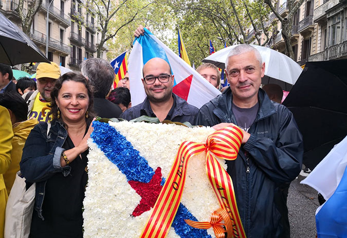 O Bloque participa na Diada como mostra de apoio ao soberanismo catalán