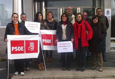 Os socialistas de Salceda concéntranse en contra da Reforma Local