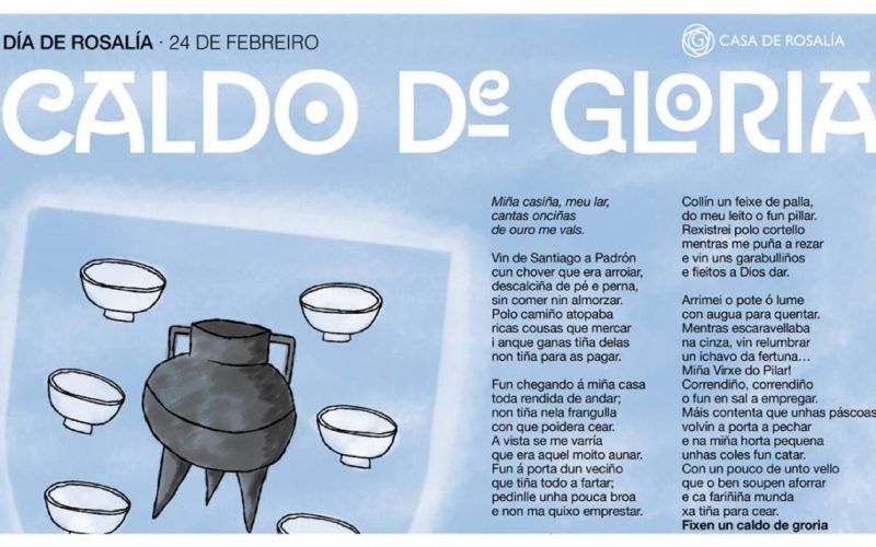 Tui celebrará o “Día de Rosalía” co “Caldo de Gloria”