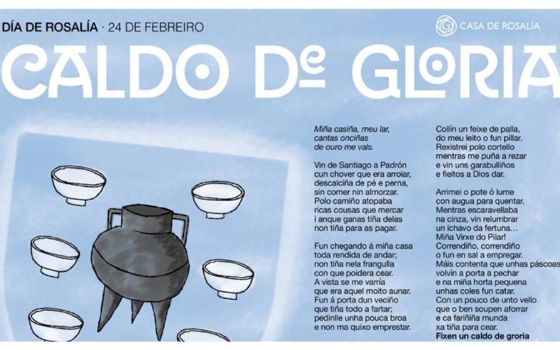 Tui celebrará o “Día de Rosalía” co “Caldo de Gloria”