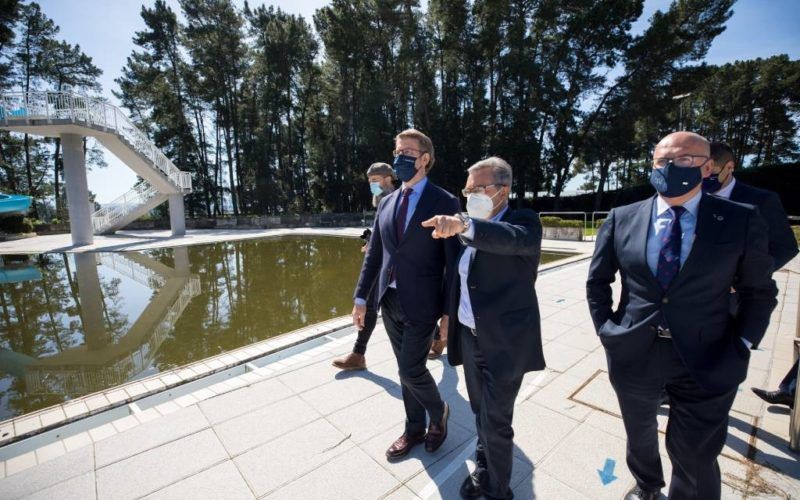 Feijóo visitou as instalacións deportivas do Complexo Deportivo de Monterrei (Ourense)