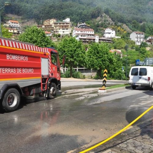 Trabalhos de limpeza na vila do Gerês