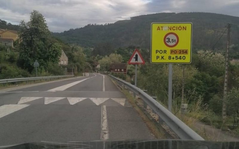 Mondariz reclama a retirada das restricións á circulación na PO-254