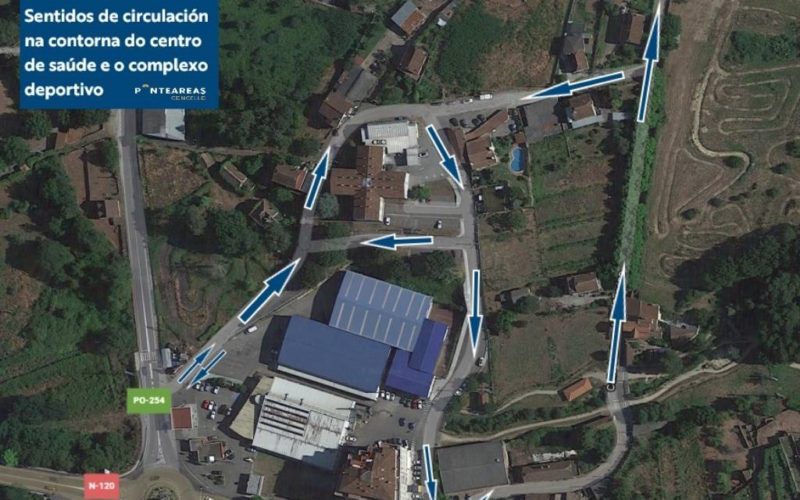 Nova ordenación de mobilidade e tráfico no centro de saúde e complexo deportivo de Ponteareas