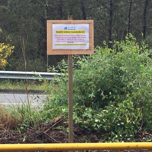 Alternativa por Mondariz censura ao goberno municipal por clausurar os puntos verdes