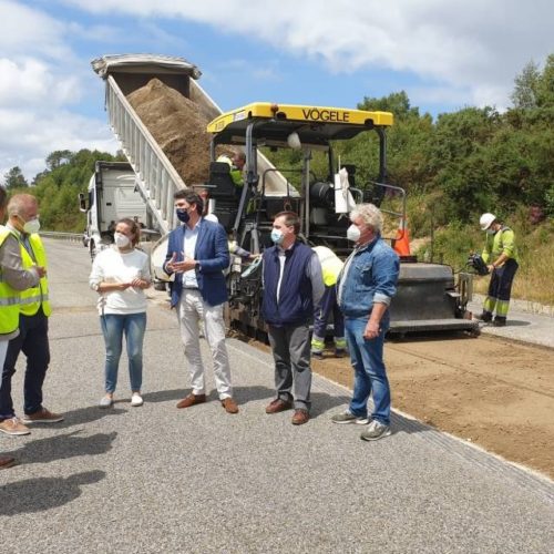 Obras de reforzo do firme da autovía AG-64 Ferrol-Vilalba