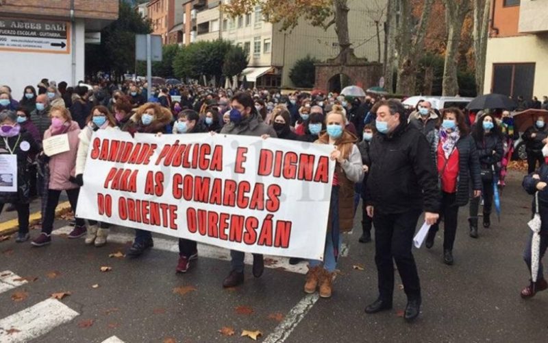 Manifestación no Barco de Valdeorras en defensa da sanidade pública