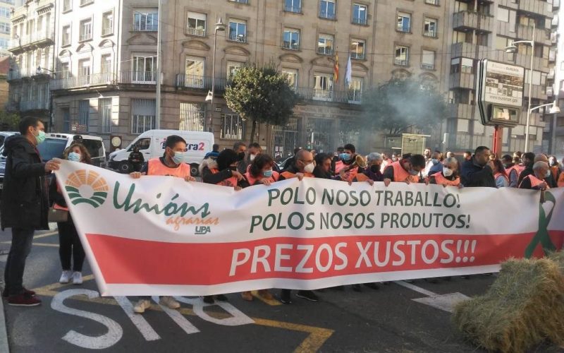 Os gandeiros manifestáronse en Ourense para reclamar prezos xustos