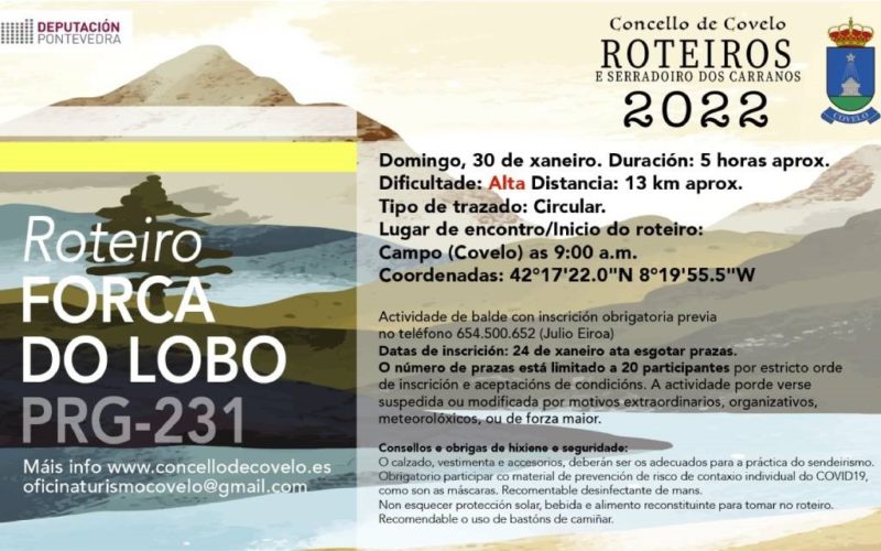 Sendeiristas visitarán Covelo para percorrer a Forca do Lobo