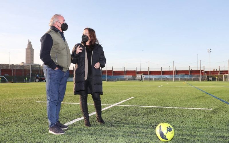 Alcaldesa Inés Rey destacou a calidade das instalacións da Cidade Deportiva Arsenio Iglesias na Coruña