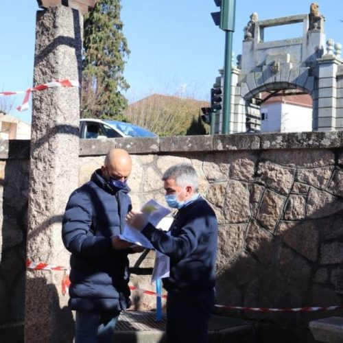 En óptimo estado o manantial da fonte de San Sebastián no Porriño