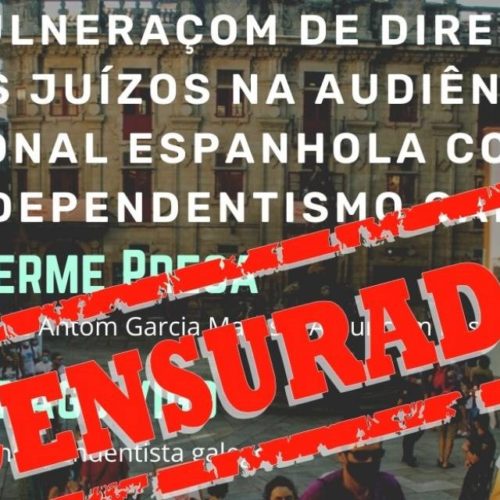 Acusan á USC de censurar unha palestra sobre a conculcación dos dereitos do independentismo galego