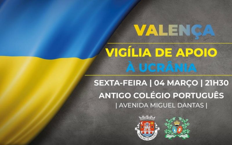 Vigília de apoio à Ucrânia em Valença