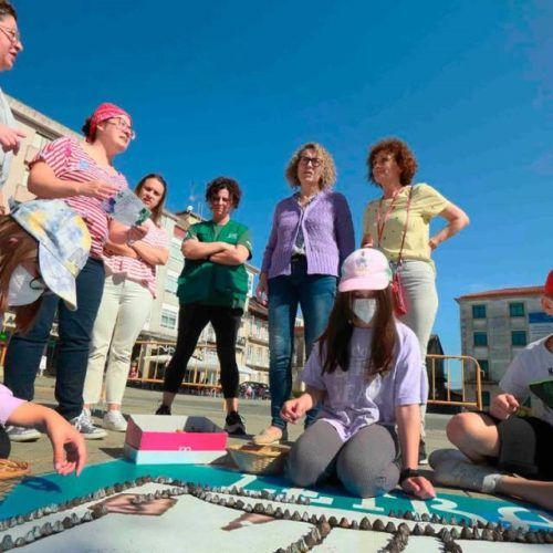 O Corpus arranca en Ponteareas coas alfombras do Día das Letras Galegas