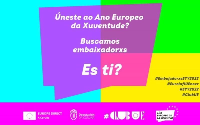 EUROPE DIRECT A Coruña busca dez Embaixadora/es do Ano Europeo da Xuventude