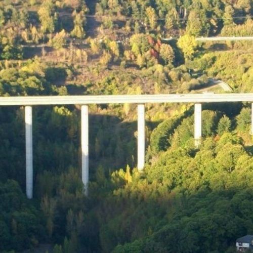 Rotura dun tramo dunha ponte na A-6 preto de Pedrafita