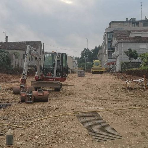 Inicio das obras na rúa Galicia de Salvaterra