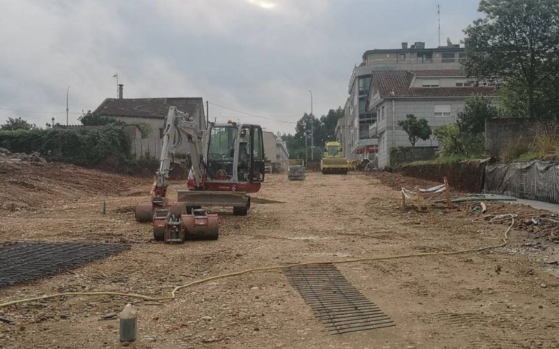 Inicio das obras na rúa Galicia de Salvaterra