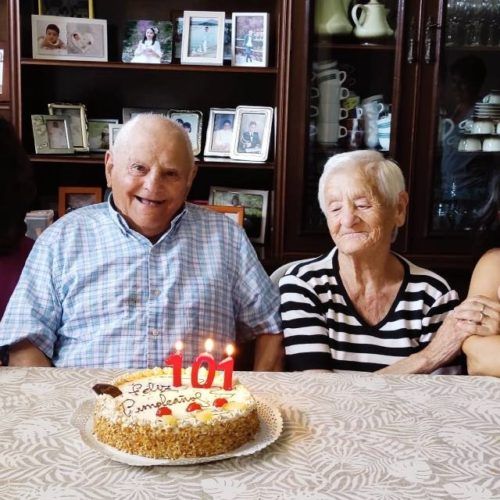 O “avó de Oia”, Abel Diego Acevedo, celebrou o seu 101 aniversario