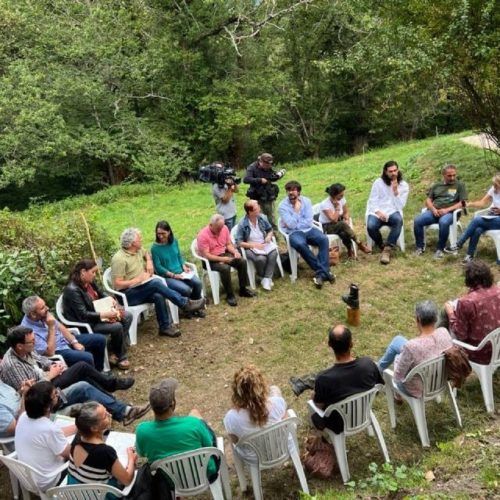 Yolanda Díaz no Courel para presentar o seu programa Sumar