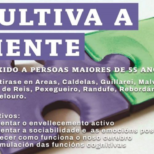 O programa “Cultiva a Mente” impartirase tamén na parroquia tudense de Pexegueiro