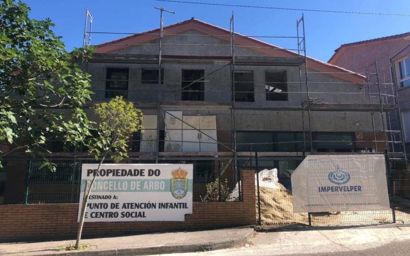 Avanzan a bo ritmo as obras do Centro Social para Maiores de Arbo