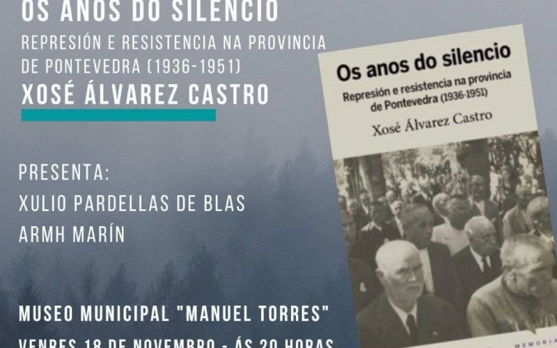 Marín presentará libro sobre a represión franquista na provincia de Pontevedra