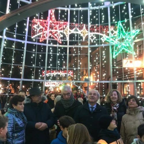 Monforte acende o alumeado de Nadal