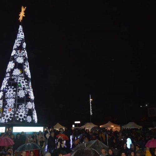 Máis de 1.000 persoas no acendido do alumeado de Nadal en Mos