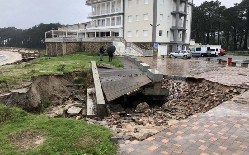 Graves danos polas choivas na Guarda