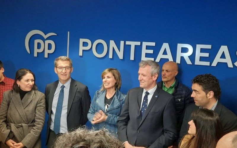 Feijóo e Rueda inauguraron a nova sede do PP Ponteareas