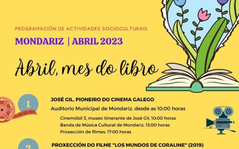 Programación cultural no mes do libro en Mondariz