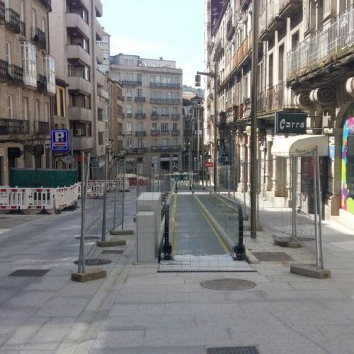 A rúa Concordia en Ourense segue sen abrirse despois de dúas prórrogas de obras