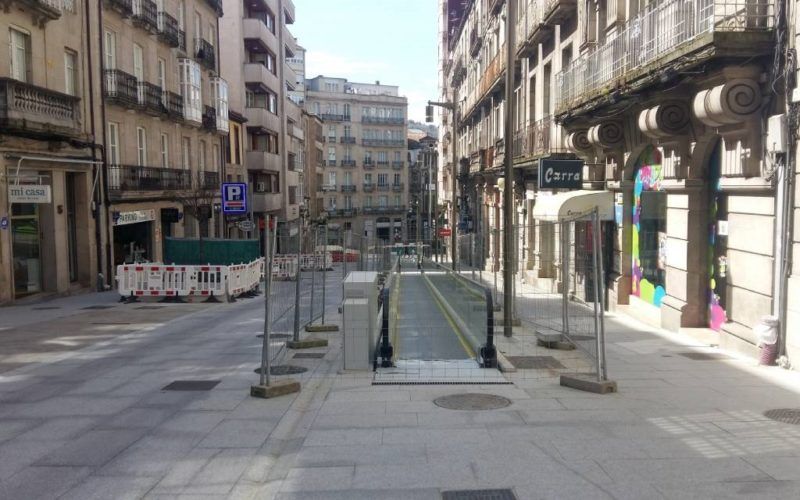 A rúa Concordia en Ourense segue sen abrirse despois de dúas prórrogas de obras