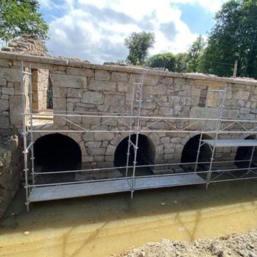 Descúbrese un novo arco no muíño de Porto do Molle en Nigrán