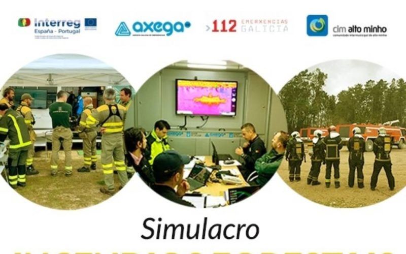Simulacro de incendios forestais transfronteirizos en Salvaterra