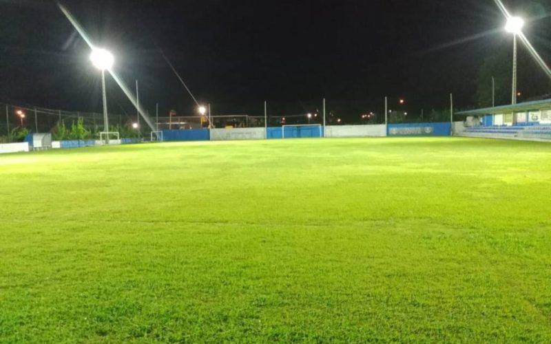 Tecnoloxía led para o campo de fútbol de Guillarei (Tui)