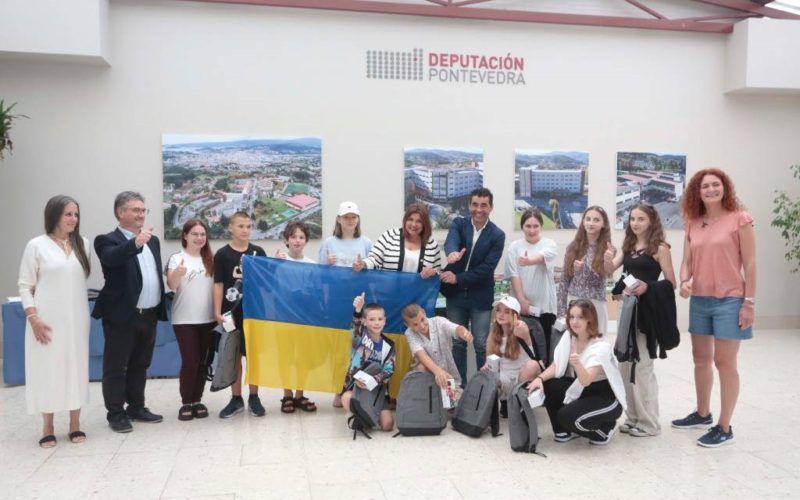 Dez nenos ucraínos pasarán o mes de agosto no campamento da Deputación de Pontevedra