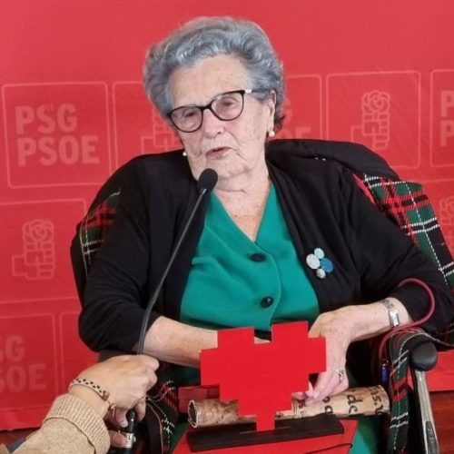Carmen Rodríguez Nóvoa, a militante socialista máis veterana da provincia de Ourense
