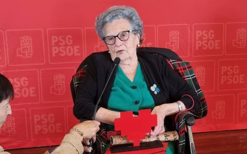 Carmen Rodríguez Nóvoa, a militante socialista máis veterana da provincia de Ourense