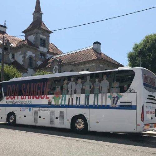 Unidade móbil de doazóns de sangue na Guarda