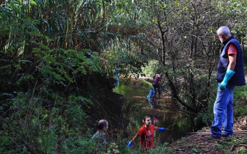 Limpeza integral no río Couso do Porriño