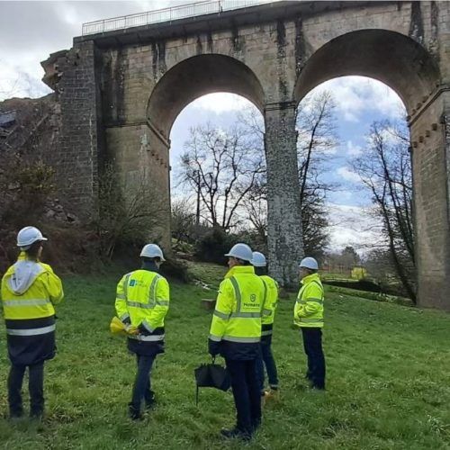 Reconstrución do estribo danado na ponte de Xunqueira de Espadanedo