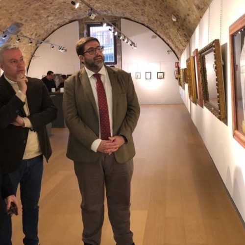 O artista cañicense Diego de Giráldez expón a súa obra en Ávila