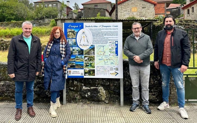 A Cañiza estrea nova sinaléctica da Vía Mariana Luso-Galaica